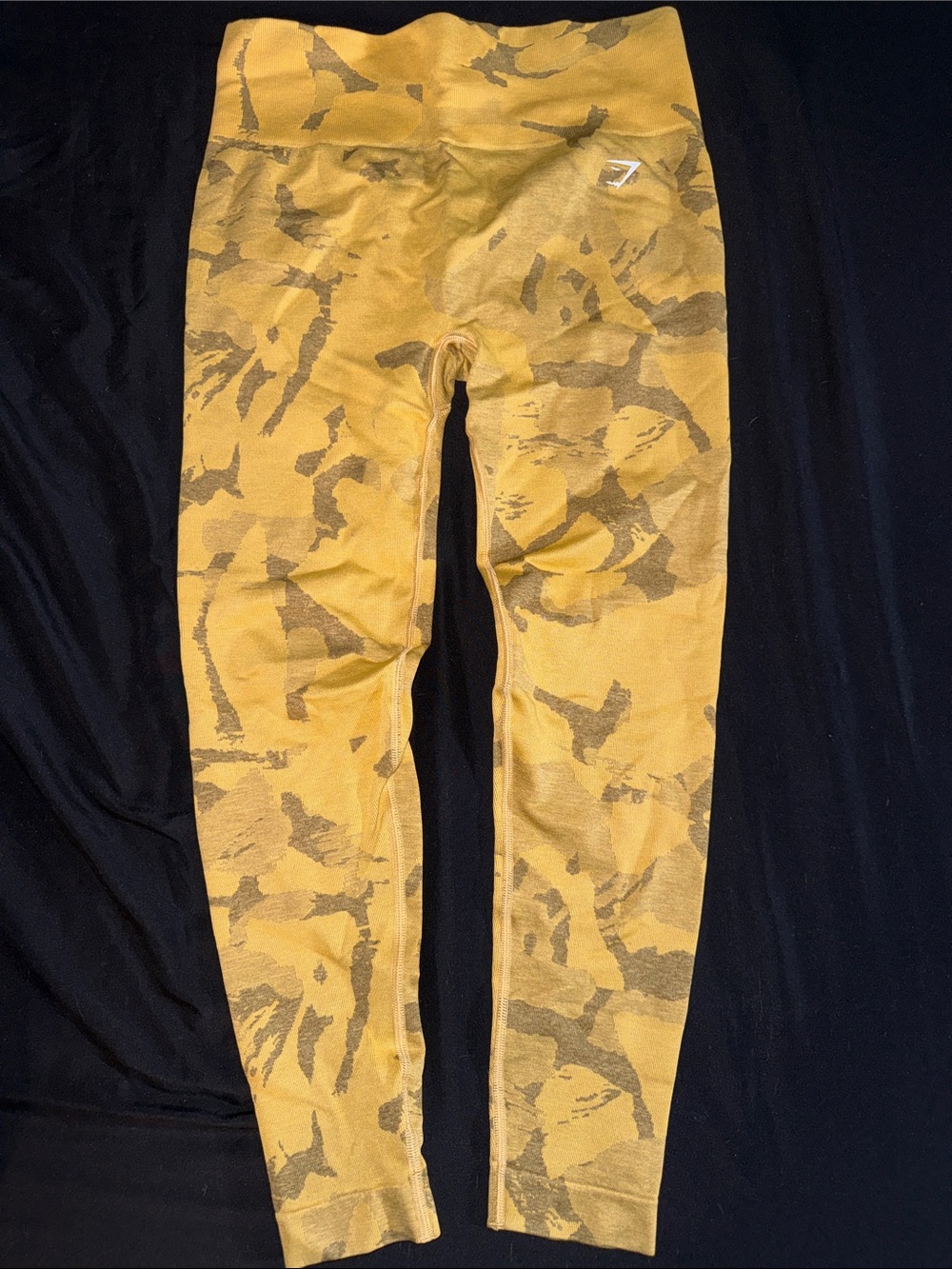 Gymshark Yellow Camo Seamless Leggings